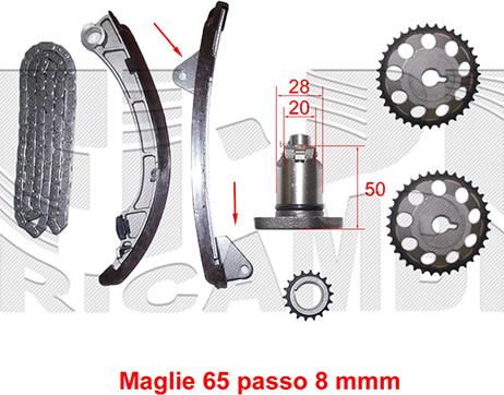 Caliber KCC023 - Sadales vārpstas piedziņas ķēdes komplekts ps1.lv