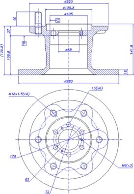 DT Spare Parts 7.36080 - Bremžu diski ps1.lv