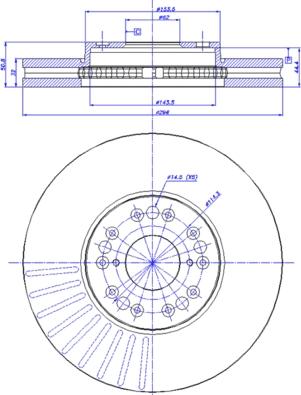 Blue Print ADT343257C - Bremžu diski ps1.lv