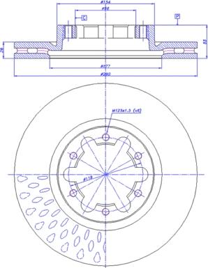 Bradi 09.8965.10 - Bremžu diski ps1.lv