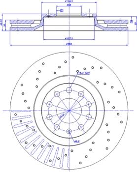 Brembo 09.A598.14 - Bremžu diski ps1.lv