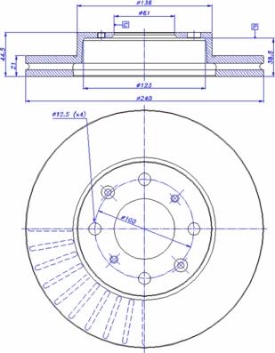 Brembo 09.5285.10 - Bremžu diski ps1.lv