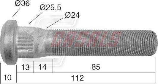 Casals 21538 - Riteņa stiprināšanas skrūve ps1.lv