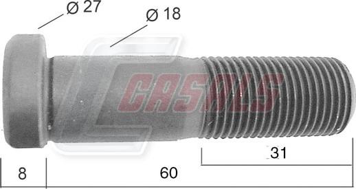 Casals 21526 - Riteņa stiprināšanas skrūve ps1.lv