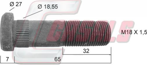 Casals 21197 - Riteņa stiprināšanas skrūve ps1.lv