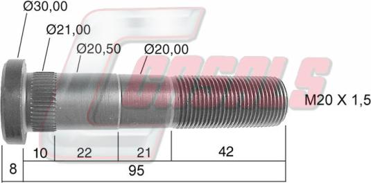 Casals 21395 - Riteņa stiprināšanas skrūve ps1.lv