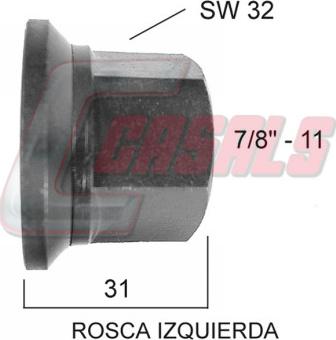 Casals 21301 - Riteņa stiprināsanas uzgrieznis ps1.lv