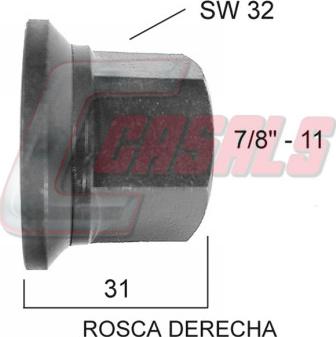 Casals 21302 - Riteņa stiprināsanas uzgrieznis ps1.lv