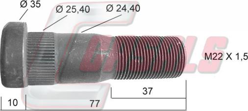 Casals 21259 - Riteņa stiprināšanas skrūve ps1.lv