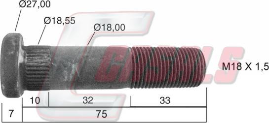 Casals 21201 - Riteņa stiprināšanas skrūve ps1.lv