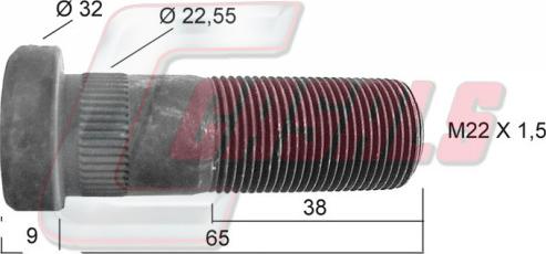 Casals 21208 - Riteņa stiprināšanas skrūve ps1.lv