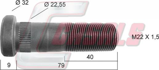 Casals 21211 - Riteņa stiprināšanas skrūve ps1.lv