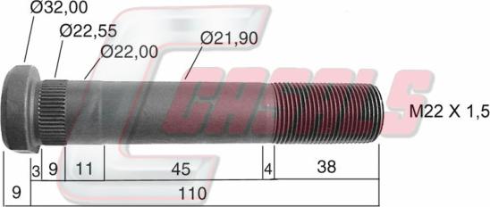 Casals 21217 - Riteņa stiprināšanas skrūve ps1.lv