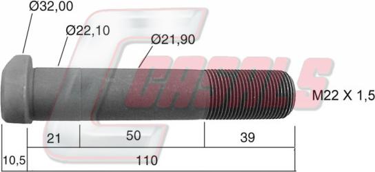 Casals 21230 - Riteņa stiprināšanas skrūve ps1.lv