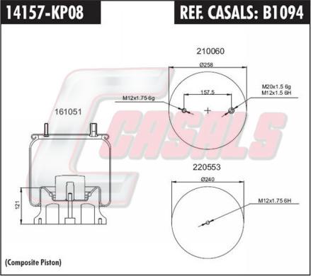 Casals B1094 - Pneimoatsperes spilvens, Pneimopiekare ps1.lv