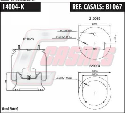 Casals B1067 - Pneimoatsperes spilvens, Pneimopiekare ps1.lv