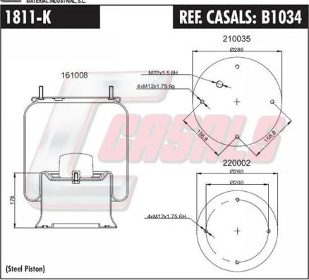 Casals B1034 - Pneimoatsperes spilvens, Pneimopiekare ps1.lv