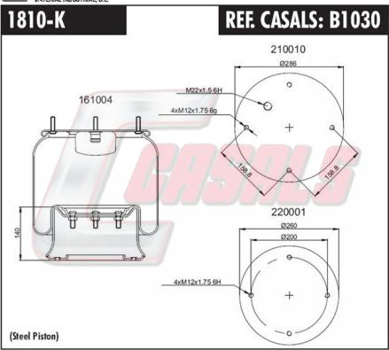 Casals B1030 - Pneimoatsperes spilvens, Pneimopiekare ps1.lv