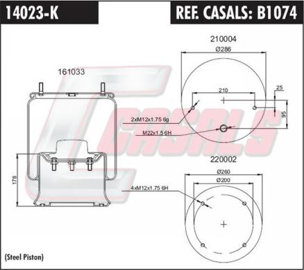 Casals B1074 - Pneimoatsperes spilvens, Pneimopiekare ps1.lv