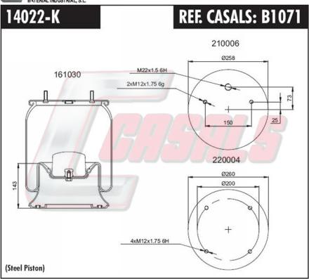 Casals B1071 - Pneimoatsperes spilvens, Pneimopiekare ps1.lv