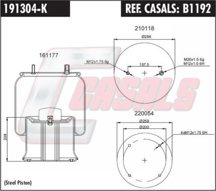 Casals B1192 - Pneimoatsperes spilvens, Pneimopiekare ps1.lv