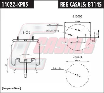 Casals B1145 - Pneimoatsperes spilvens, Pneimopiekare ps1.lv