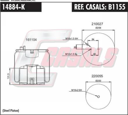 Casals B1155 - Pneimoatsperes spilvens, Pneimopiekare ps1.lv