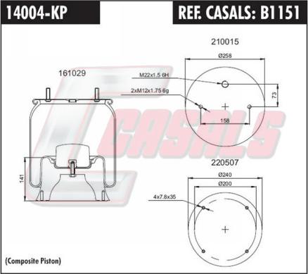 Casals B1151 - Pneimoatsperes spilvens, Pneimopiekare ps1.lv