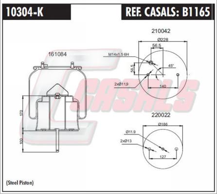 Casals B1165 - Pneimoatsperes spilvens, Pneimopiekare ps1.lv