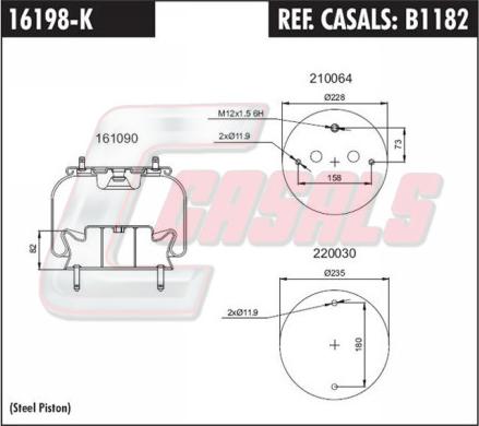 Casals B1182 - Pneimoatsperes spilvens, Pneimopiekare ps1.lv