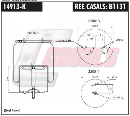 Casals B1131 - Pneimoatsperes spilvens, Pneimopiekare ps1.lv