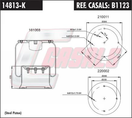 Casals B1123 - Pneimoatsperes spilvens, Pneimopiekare ps1.lv