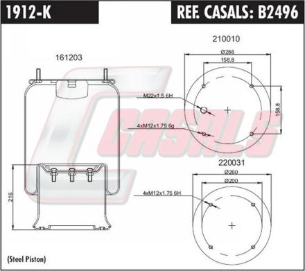 Casals B2496 - Pneimoatsperes spilvens, Pneimopiekare ps1.lv