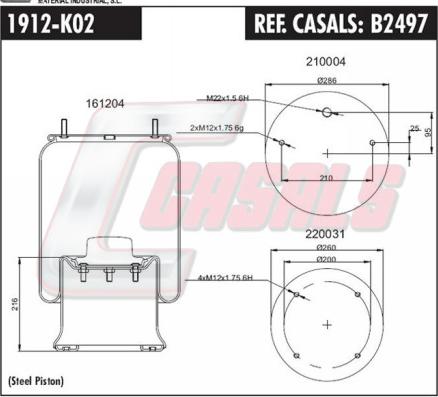 Casals B2497 - Pneimoatsperes spilvens, Pneimopiekare ps1.lv