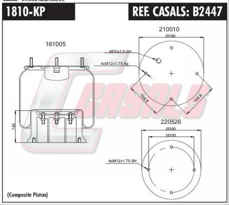 Casals B2447 - Pneimoatsperes spilvens, Pneimopiekare ps1.lv