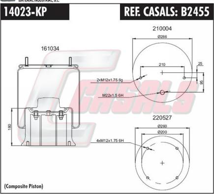 Casals B2455 - Pneimoatsperes spilvens, Pneimopiekare ps1.lv