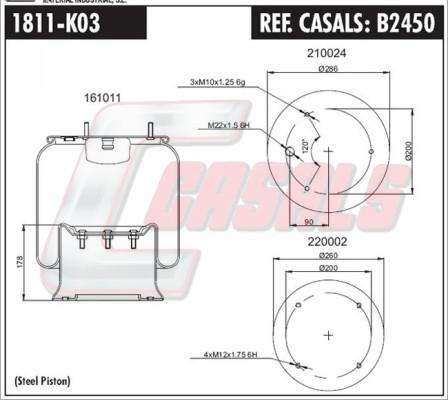 Casals B2450 - Pneimoatsperes spilvens, Pneimopiekare ps1.lv