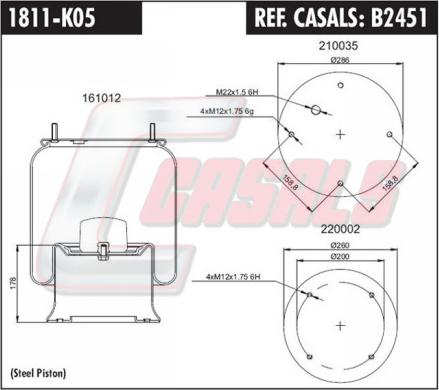 Casals B2451 - Pneimoatsperes spilvens, Pneimopiekare ps1.lv