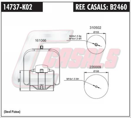 Casals B2460 - Pneimoatsperes spilvens, Pneimopiekare ps1.lv