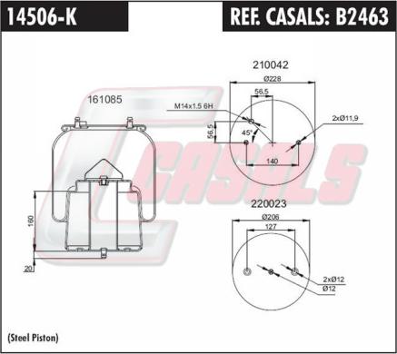 Casals B2463 - Pneimoatsperes spilvens, Pneimopiekare ps1.lv