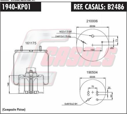 Casals B2486 - Pneimoatsperes spilvens, Pneimopiekare ps1.lv