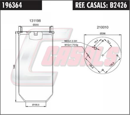 Casals B2426 - Pneimoatsperes spilvens, Pneimopiekare ps1.lv