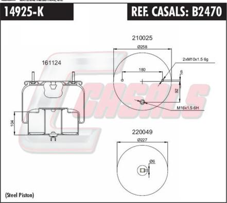 Casals B2470 - Pneimoatsperes spilvens, Pneimopiekare ps1.lv