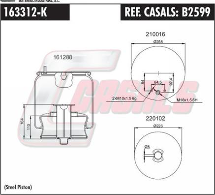 Casals B2599 - Pneimoatsperes spilvens, Pneimopiekare ps1.lv