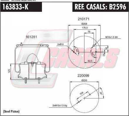 Casals B2596 - Pneimoatsperes spilvens, Pneimopiekare ps1.lv