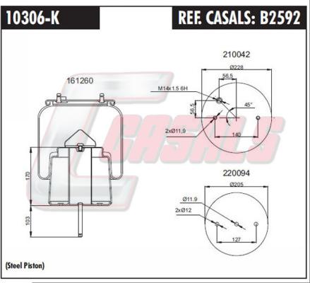 Casals B2592 - Pneimoatsperes spilvens, Pneimopiekare ps1.lv