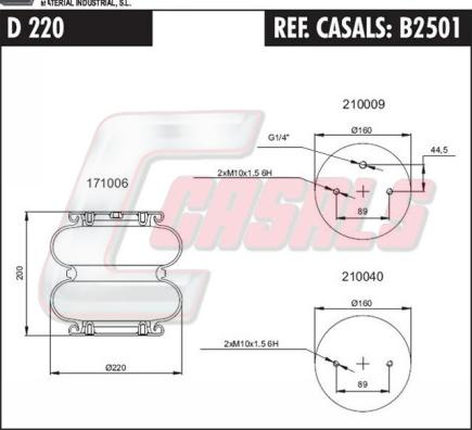 Casals B2501 - Pneimoatsperes spilvens, Pneimopiekare ps1.lv