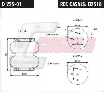 Casals B2518 - Pneimoatsperes spilvens, Pneimopiekare ps1.lv