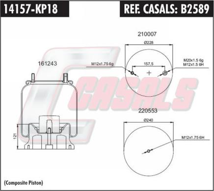 Casals B2589 - Pneimoatsperes spilvens, Pneimopiekare ps1.lv