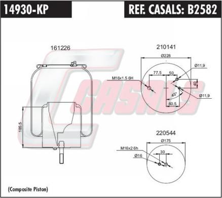 Casals B2582 - Pneimoatsperes spilvens, Pneimopiekare ps1.lv